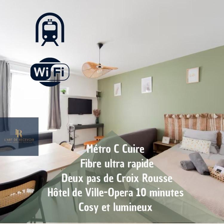 Art De Recevoir - L'Ecrin De Margnolles - Croix Rousse - Metro C-Cuire Caluire-et-Cuire Εξωτερικό φωτογραφία